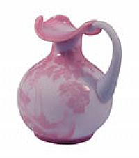 06528KS - 6-1/2'' Vintner on Blue Burmese Sandcarved Pitcher